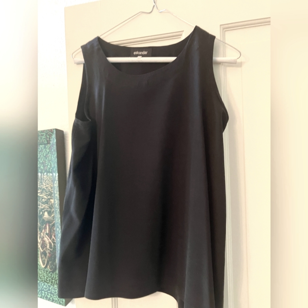Eskandar sleeveless silk top size 0